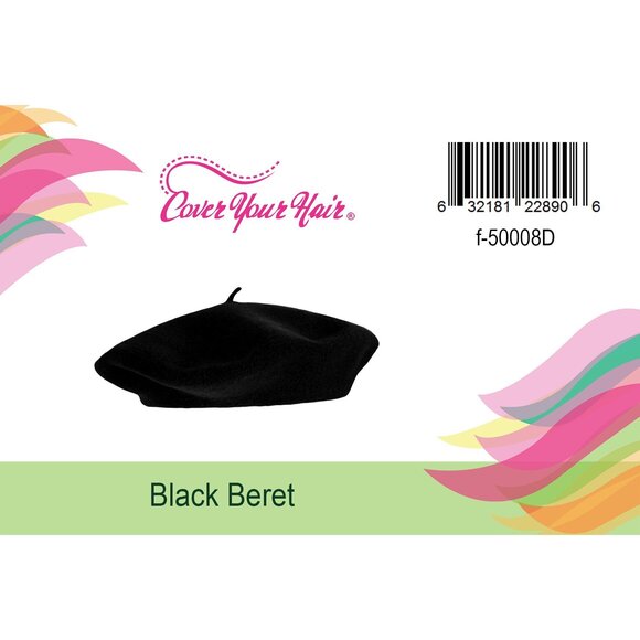 8981 Black Beret – French Hat Artist Hats Fashion Parisian Style main image 4